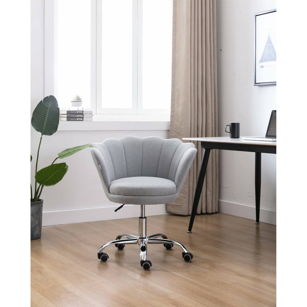 Light Grey Swivel Shell Chair Y254243