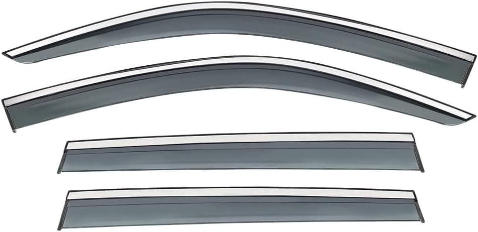 Polycarbonate Rain Guards with 304 Stainless Steel Trim Pack of 2 Z491542