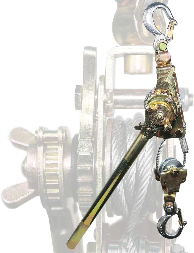 2 Ton Cable Hoist Puller with 2 Hooks, Pack of 2 W748710