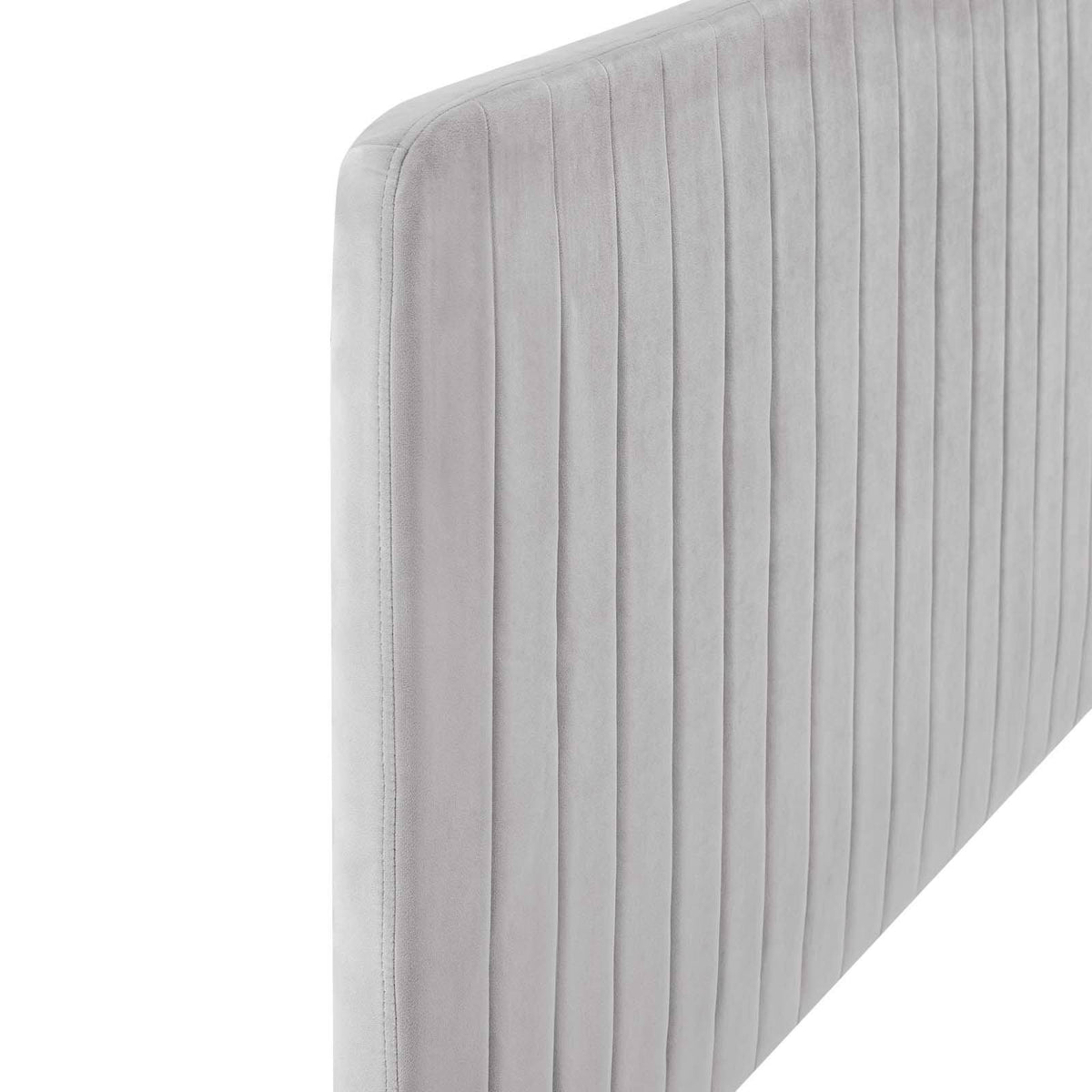 Light Gray Velvet Full/Queen Headboard U904