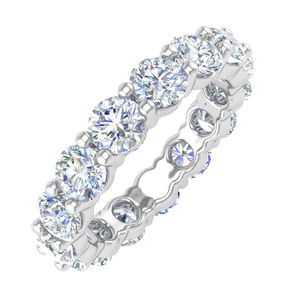 14K White Gold Diamond Eternity Wedding Band Ring A945552