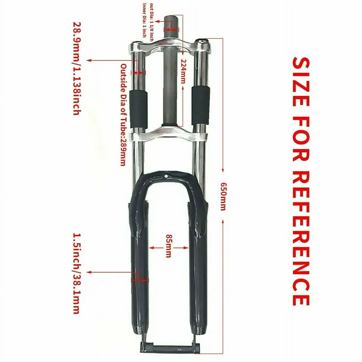 26" Triple Tree Suspension Fork with CNC Handle Bars J26935