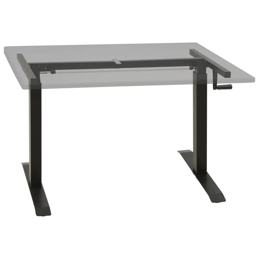 Manual Height Adjustable Standing Desk Frame Black V139