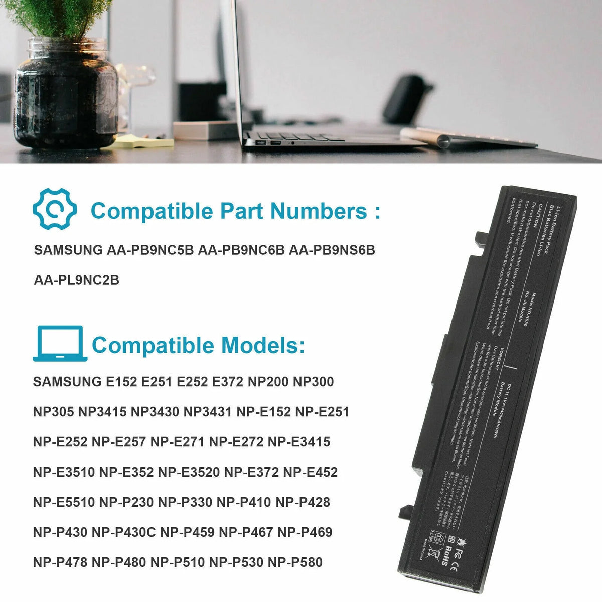 Battery for Samsung Laptop V4400