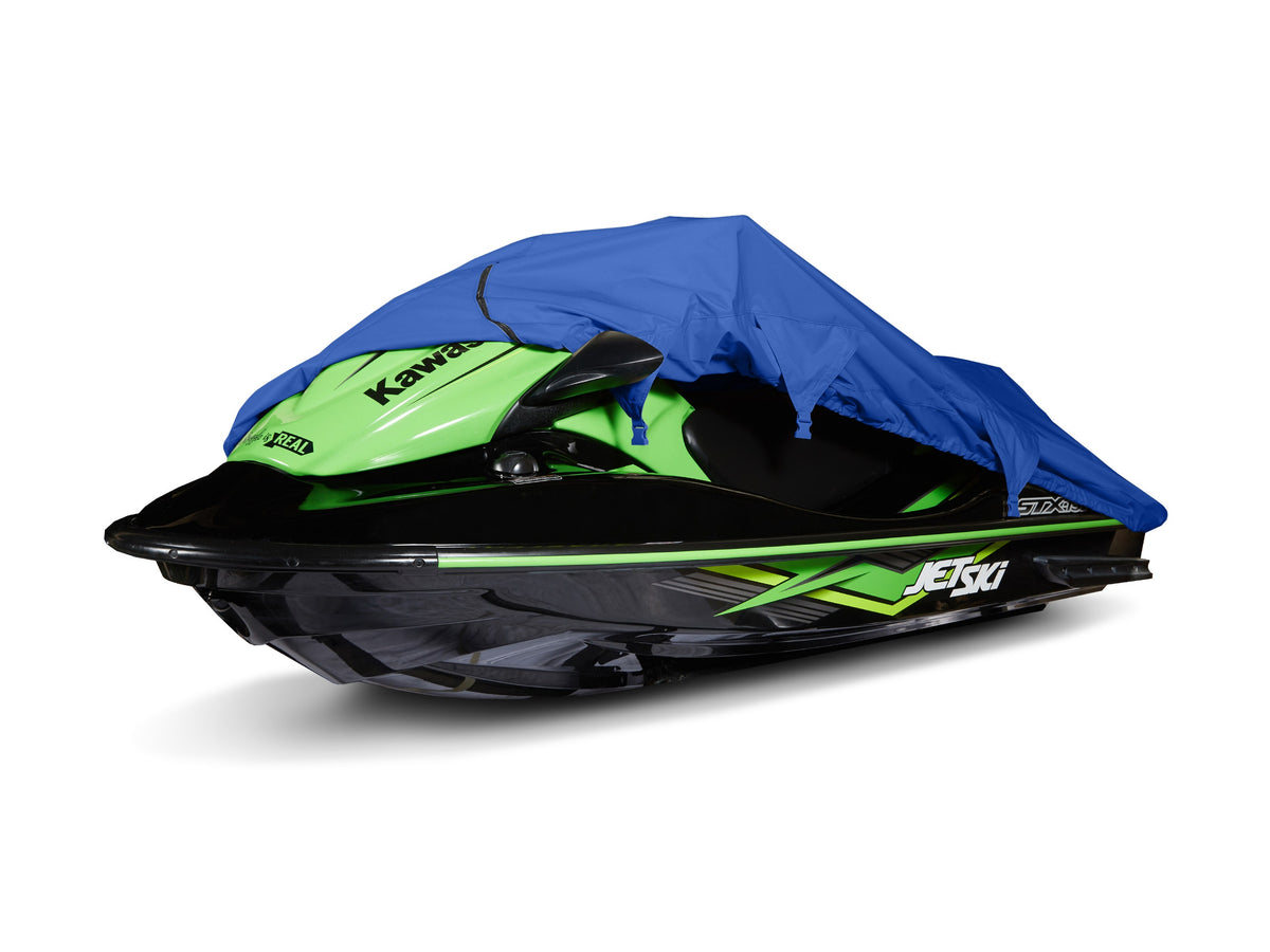 Blue Polyester Jet Ski Cover with Drawcord Hem O995