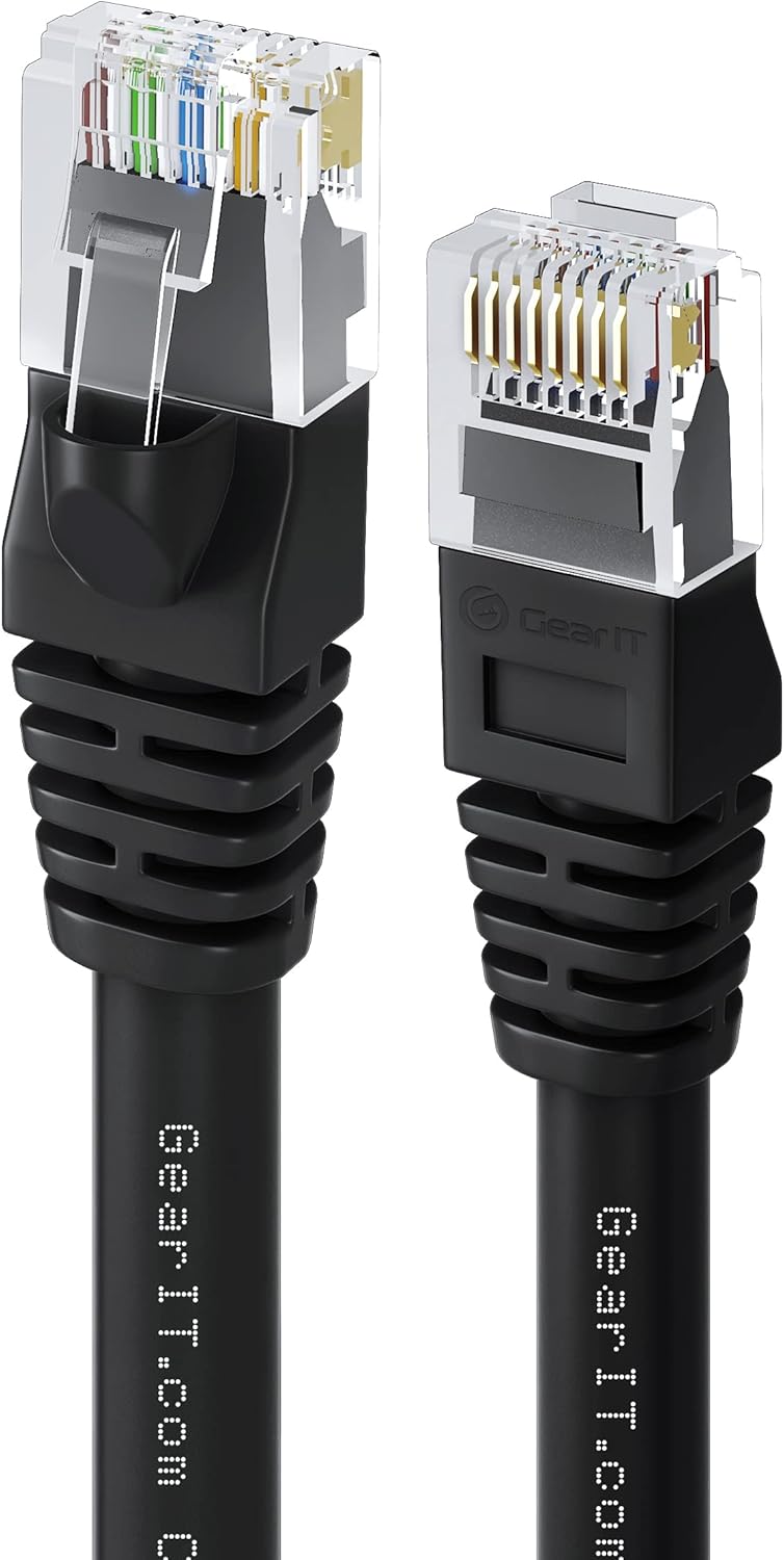 Cat 6 Ethernet Cable 100 ft (5-Pack) Black M320822
