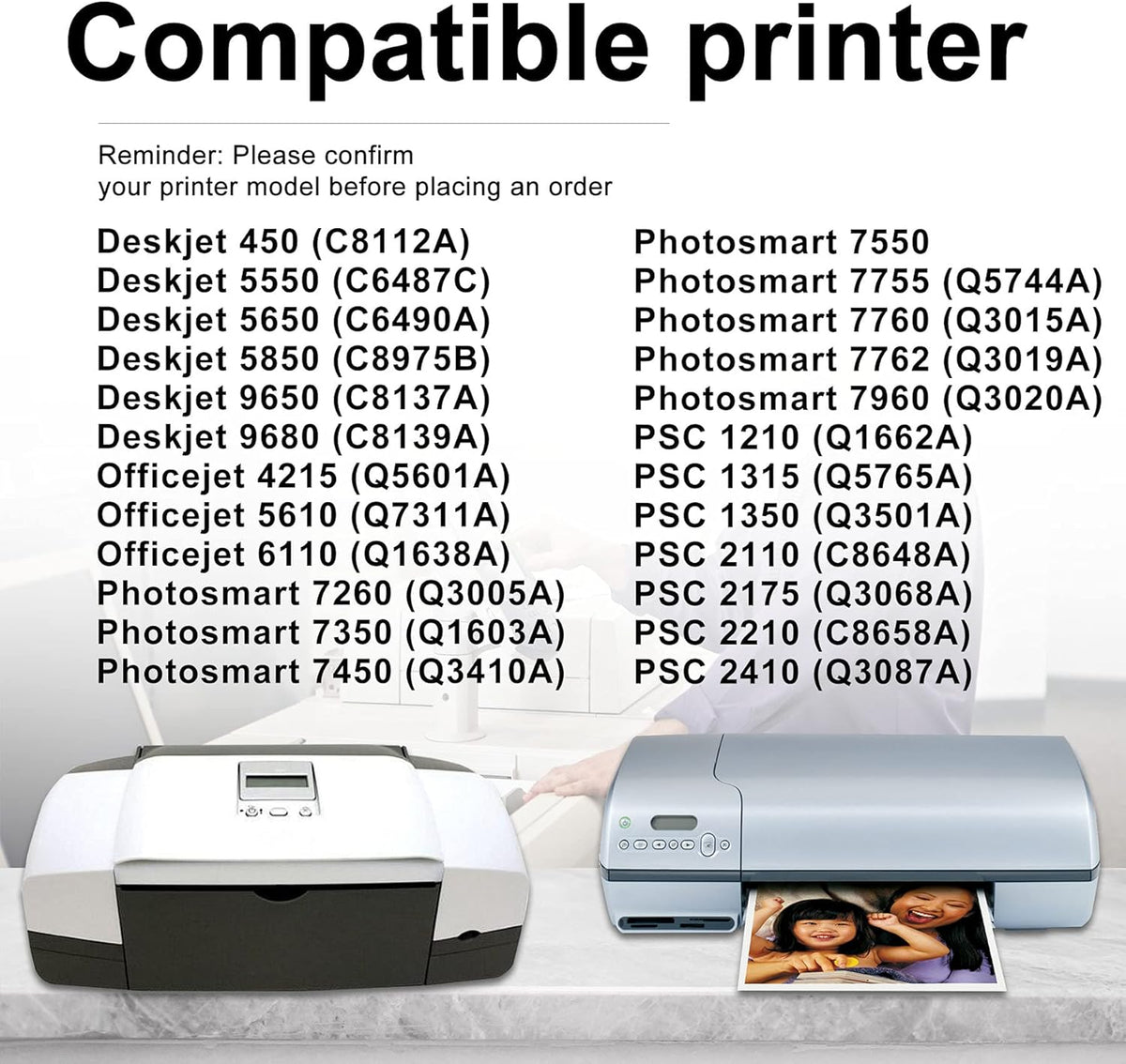 Tri-Color 2 Pack Compatible Ink Cartridge for HP Deskjet Officejet PSC F20377