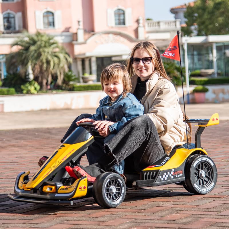 24V Rechargeable Ride-On Toy with LED Lights and Adjustable Seat B831
