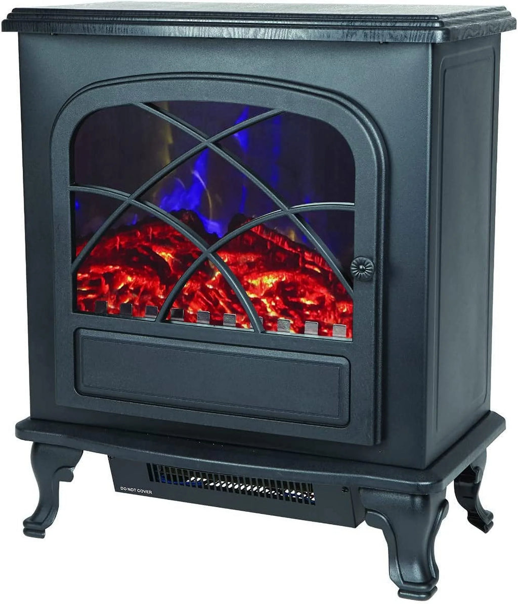 Black Infrared Electric Fireplace Stove Heater with Remote W542