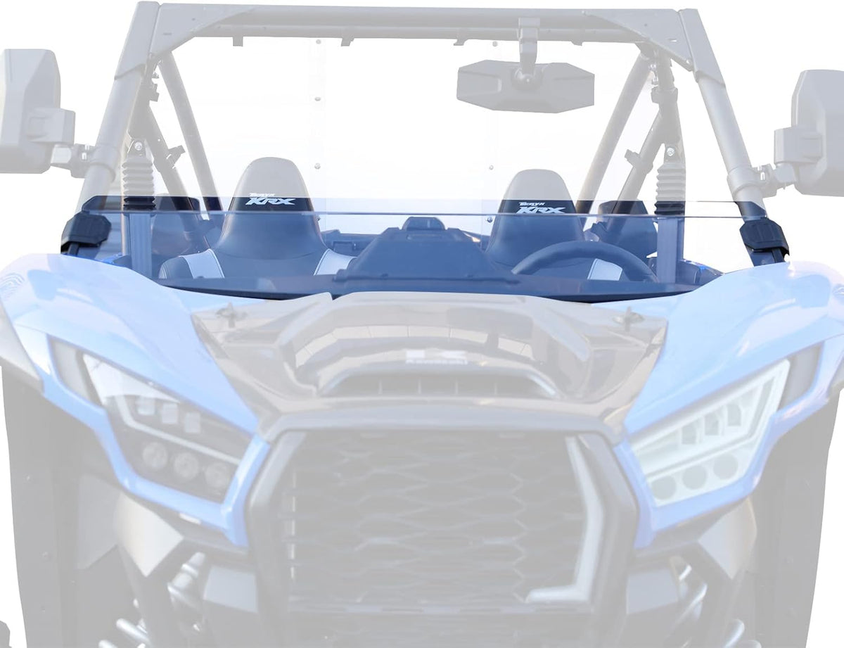 Front Half Windshield for Kawasaki Teryx KRX 1000, Clear Hard Coated Vented Polycarbonate Windscreen V3949