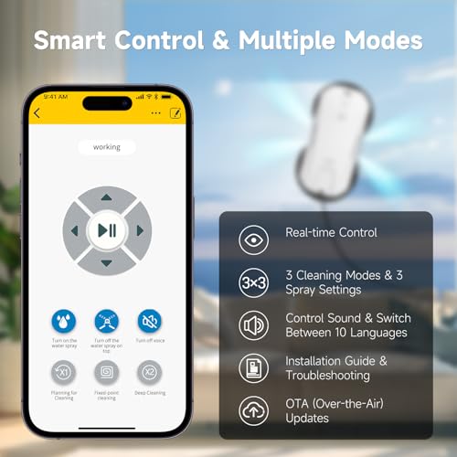 Window Cleaning Robot with 10 Cleaning Pads Y37474