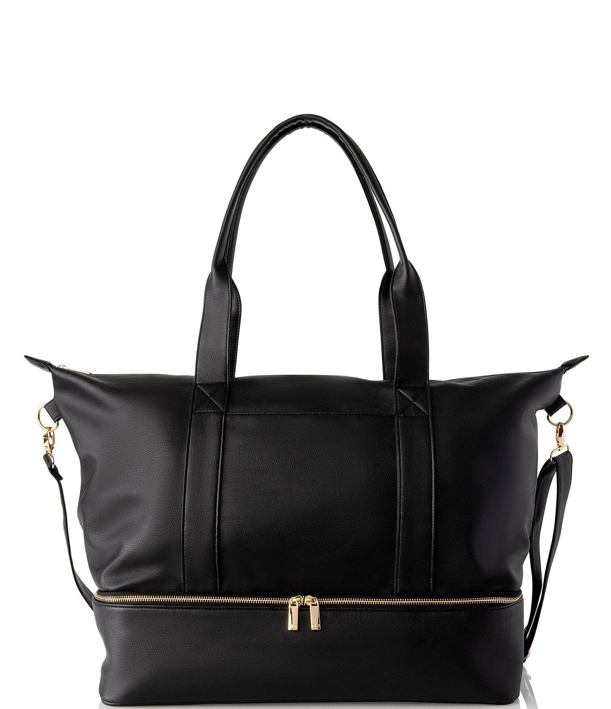 Black Vegan Leather Weekender R1604