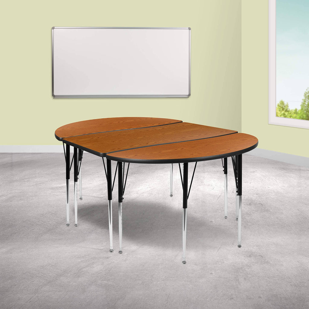 3 Piece Oak Laminate Activity Table Set F222314