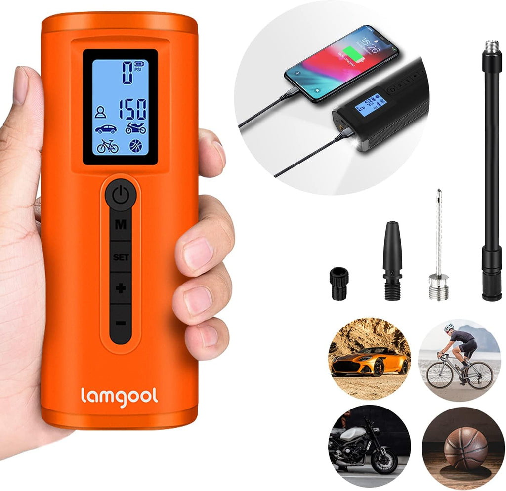 150 PSI Portable Tire Inflator Air Compressor with Digital Pressure Gauge LED Light J66160