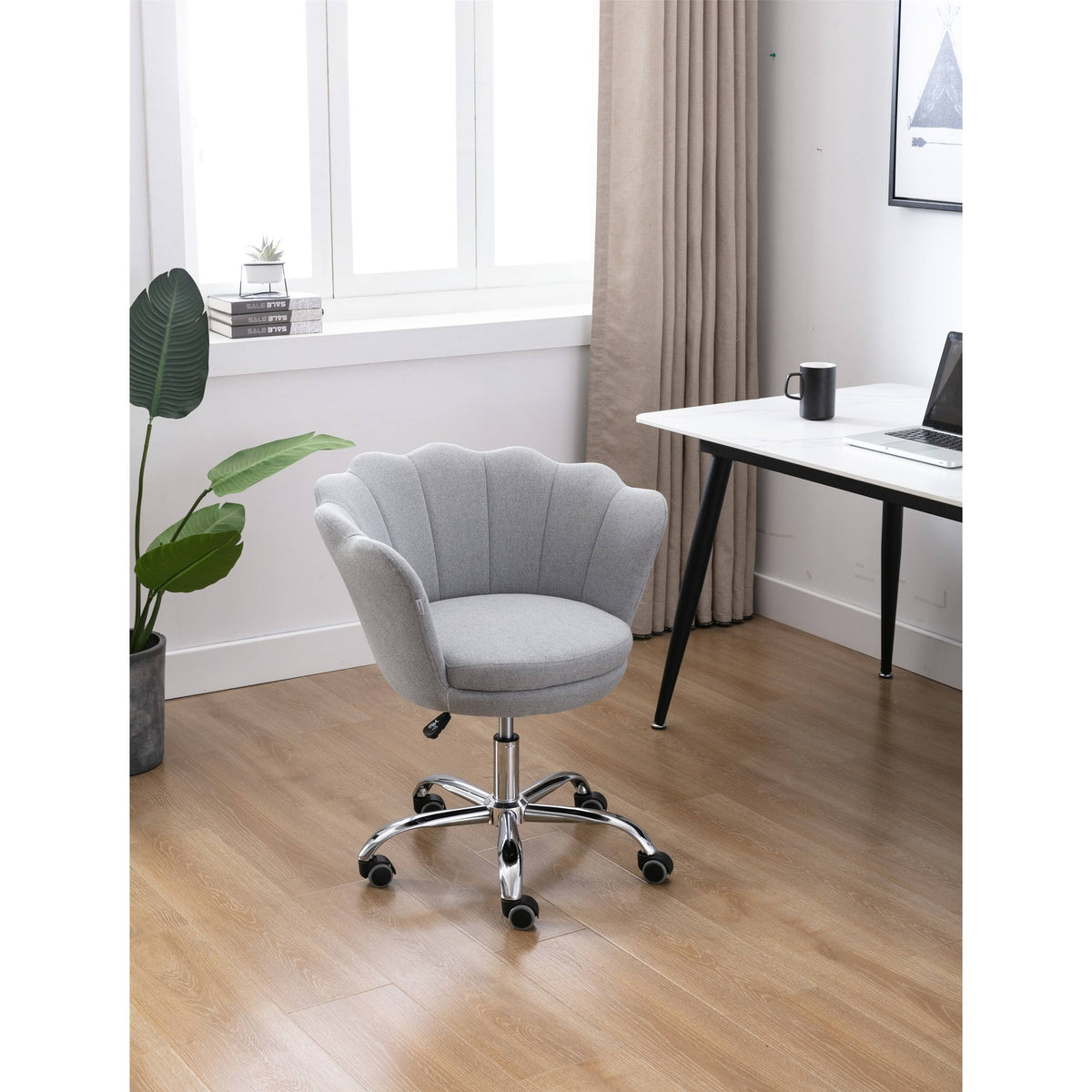 Light Grey Swivel Shell Chair Y254243