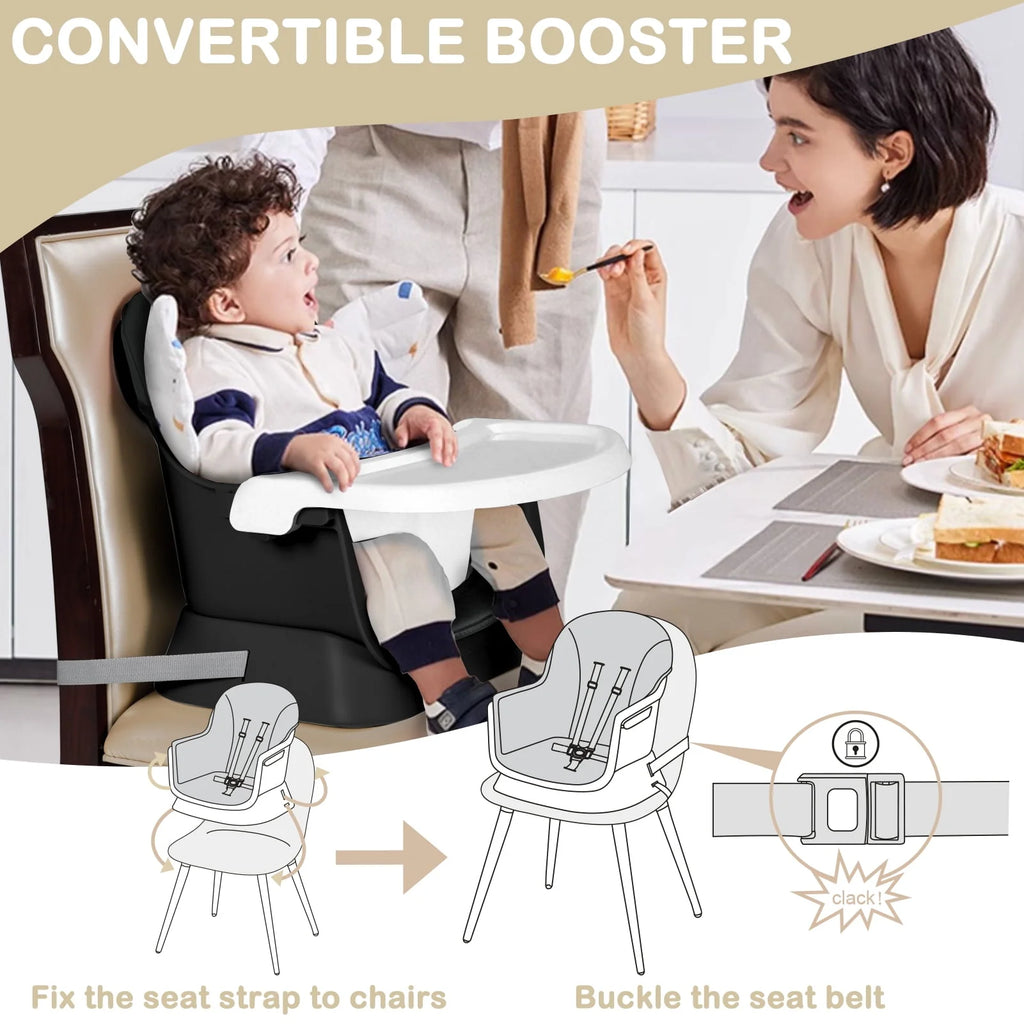 8 in 1 Black Baby High Chair P408