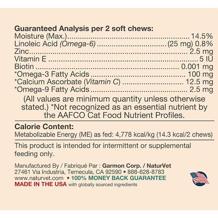 Skin & Coat Plus Omegas for Cats W1945