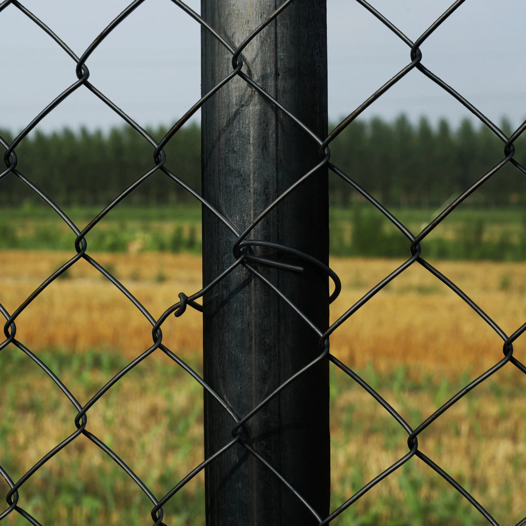 Black PVC Coated Chain Link Steel Fence 5X50 ft Y912