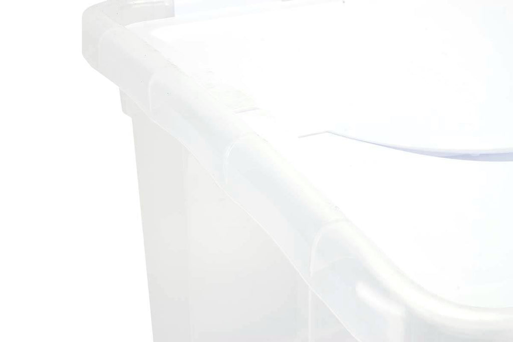 48 Quart Clear Hinged Lid Storage Box Tote (30 Pack) R64645