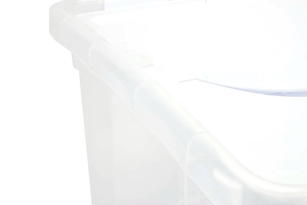 48 Quart Clear Hinged Lid Storage Box Tote (30 Pack) R64645