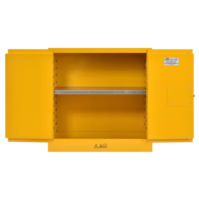 Yellow Steel Freestanding Flammable Liquid Storage Cabinet G66681