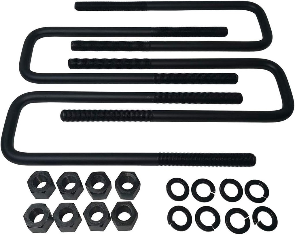 1.5 Rear Suspension Lift Cast Iron Blocks with 12.5 Square Leaf Spring Axle U Bolts K454228