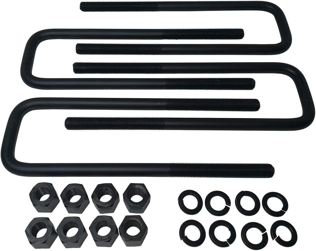1.5 Rear Suspension Lift Cast Iron Blocks with 12.5 Square Leaf Spring Axle U Bolts K454228
