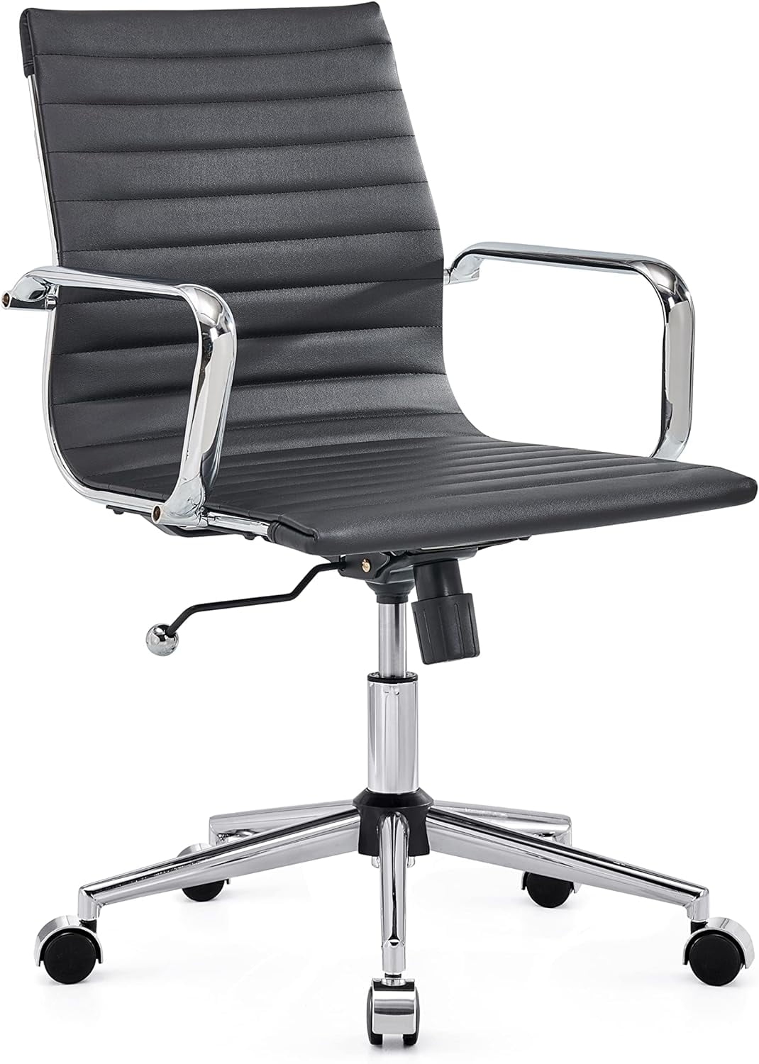 Black 320Lbs Ergonomic Office Chair with Caster Wheels P52628