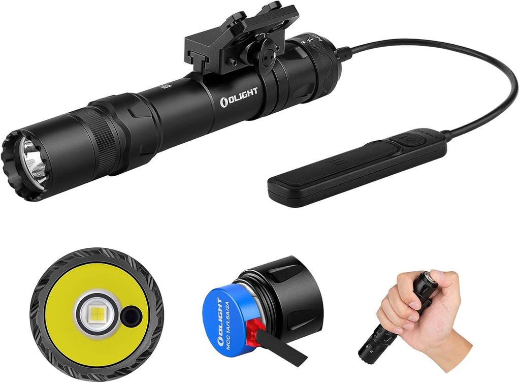 1500 Lumens MLOK Mount Rechargeable Tactical Flashlight with Green Beam and White LED Combo X582482