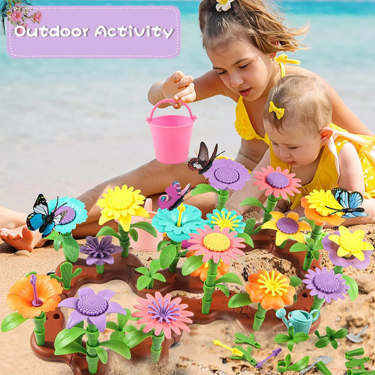 90PCS Flower Garden Building Toys J54782