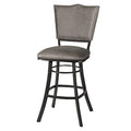 Grey Metal Barstool with Nailhead Trim G57608