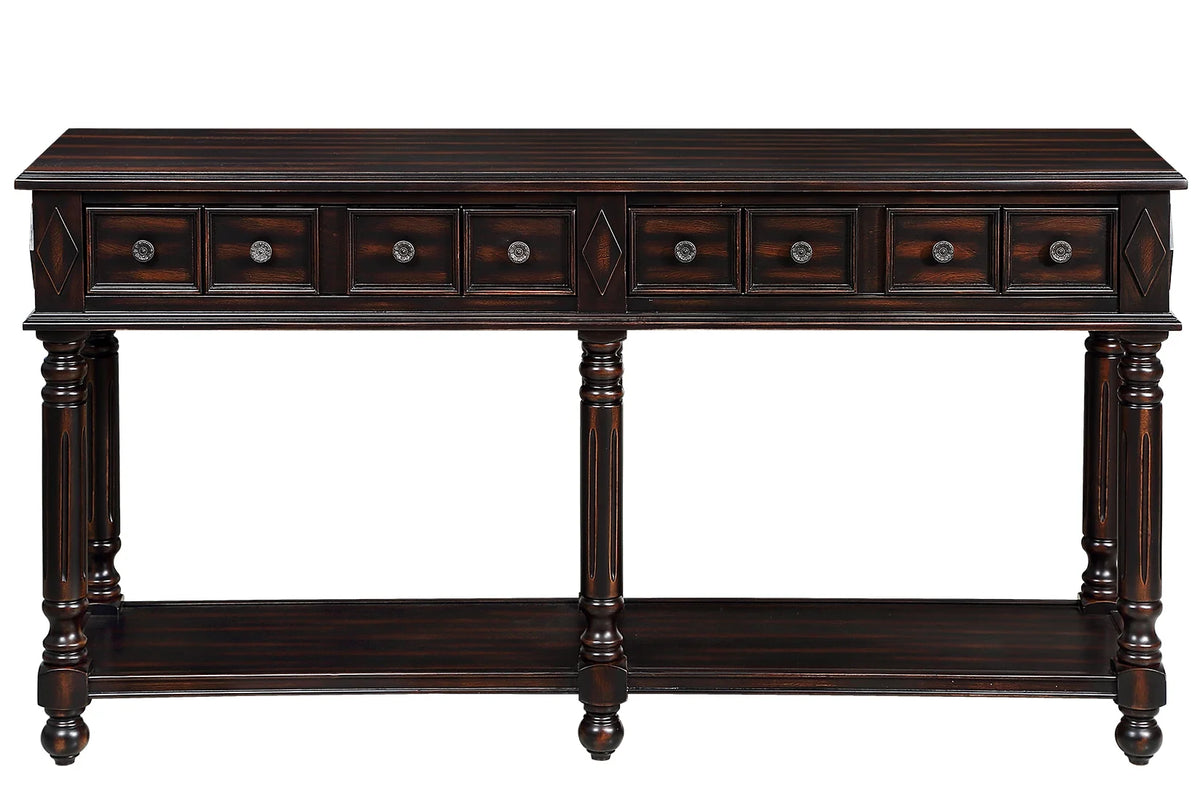 Console Table with 2 Drawers and Bottom Shelf S20836