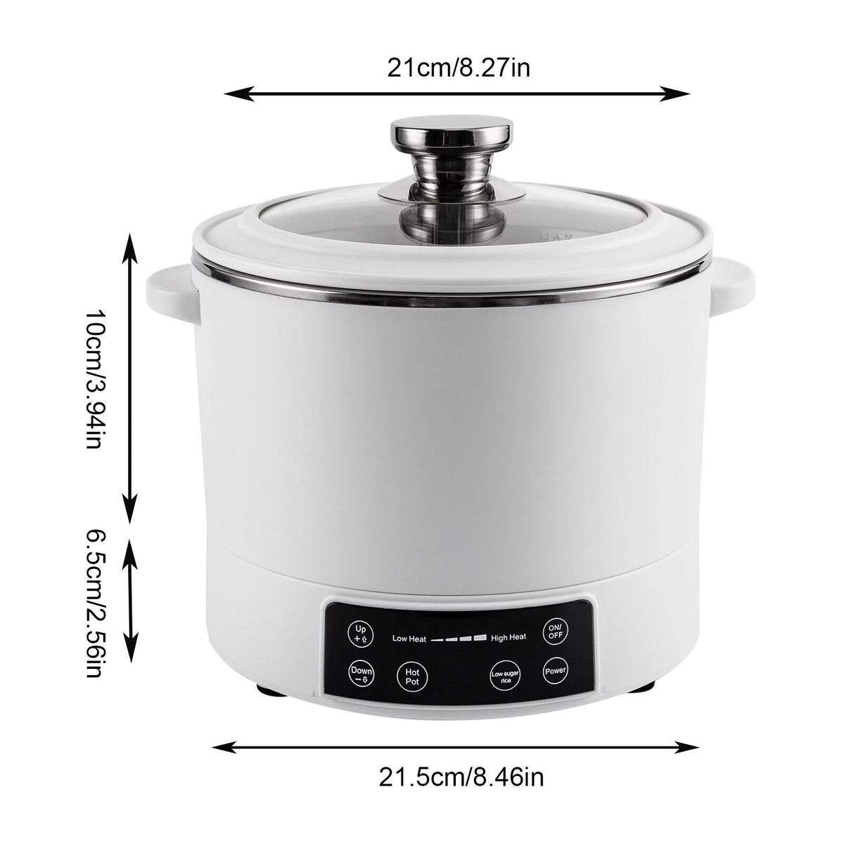 3-in-1 Electric Hot Pot Steamer with Steaming Basket E213