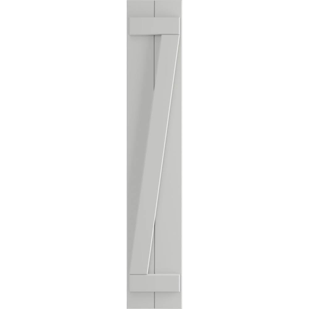 10 3/4x22W x 28x22H PVC Board-n-Batten Shutters with Z-Bar F366