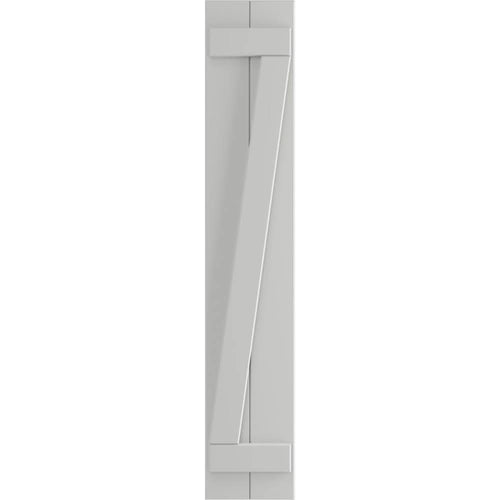 10 3/4x22W x 28x22H PVC Board-n-Batten Shutters with Z-Bar F366