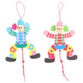 2Pcs Wood Clown String Marionette Puppet Toy P958