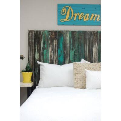 Solid Wood Panel Headboard Barn Walls Twin Industrial Mix G7623
