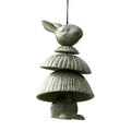 Rabbit Wind Chime, Cast Aluminum Verdigris Finish, 11x22 Q15818