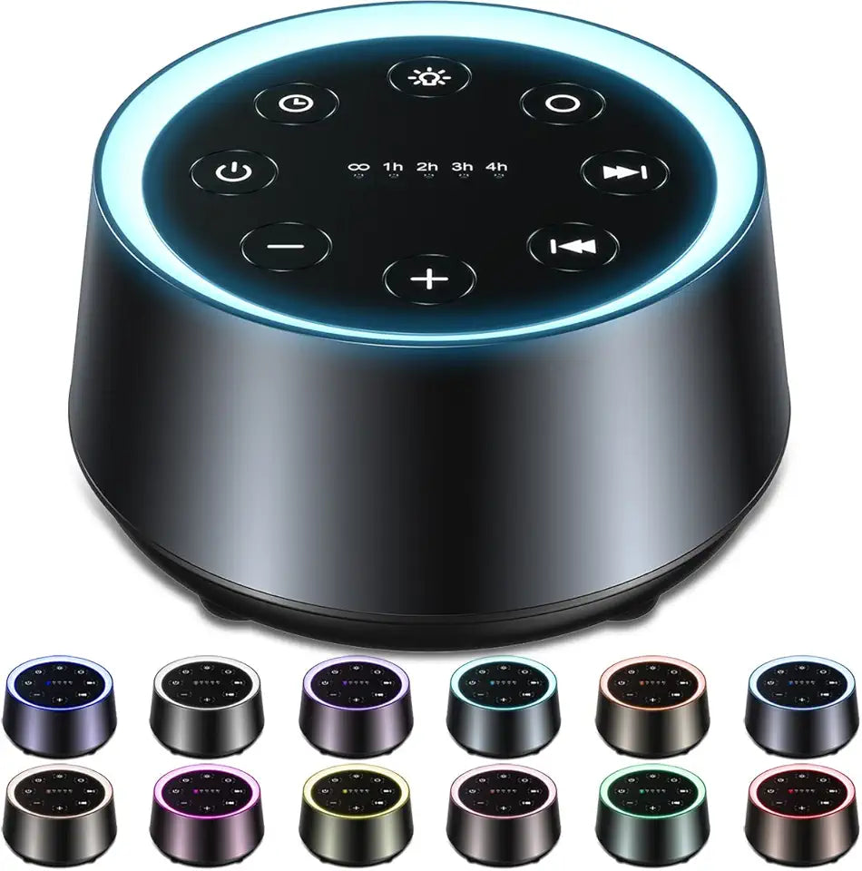 White Noise Machine with 30 Soothing Sounds 12 Night Light 32 Volume Levels 5 Timers E445