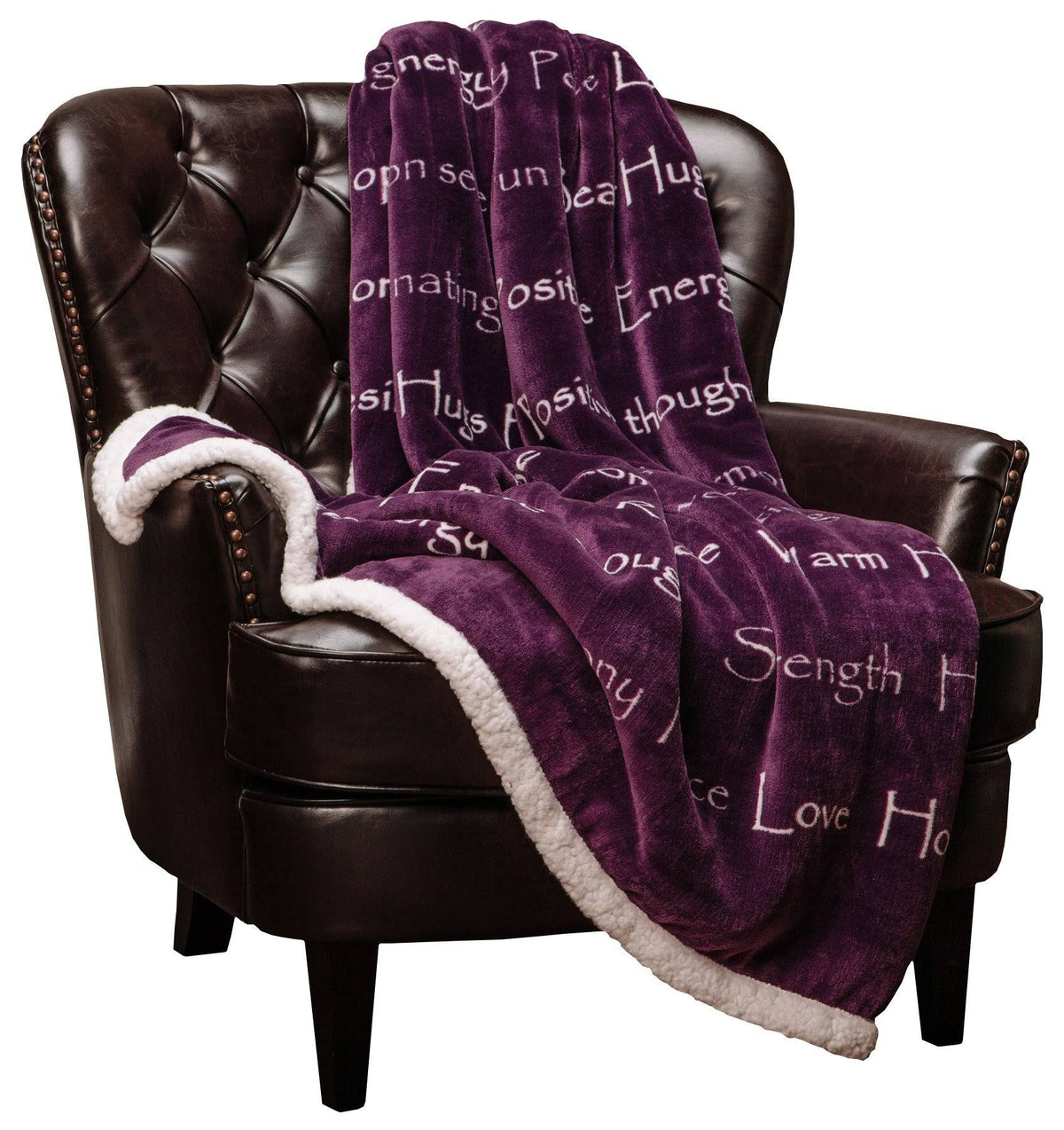 King Bed Violet Purple Sherpa Microfiber Blanket G715562
