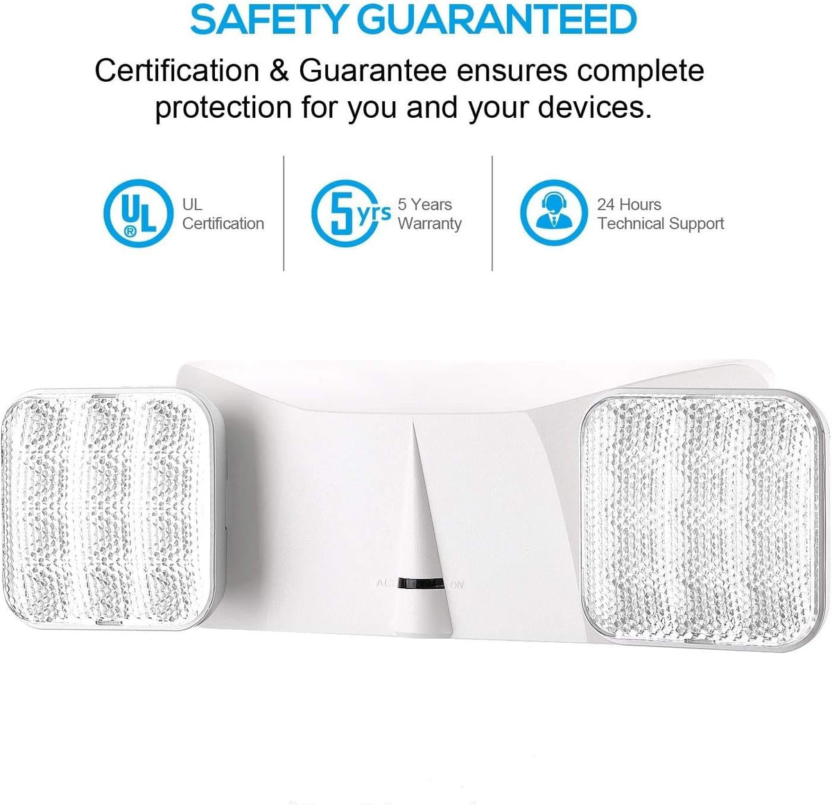 LED 4 Pack White Commercial Lighted Exit Signs with Emergency Lights I4006
