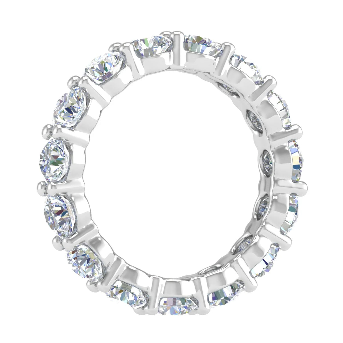 14K White Gold Diamond Eternity Wedding Band Ring A945552