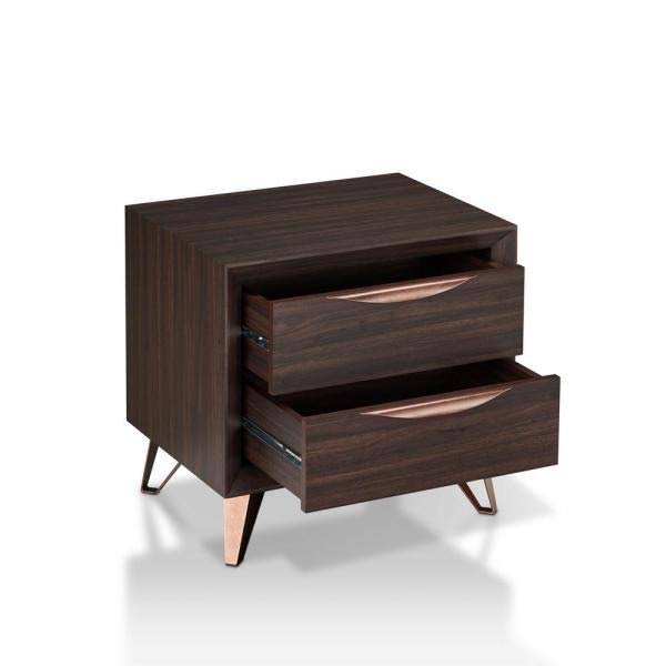 Wenge 2-Drawer Nightstand Q58478