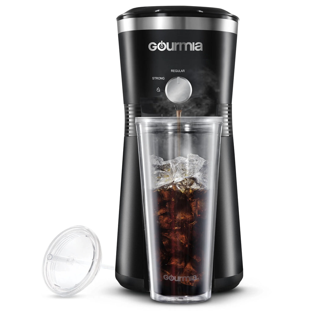 Red Iced Coffee Maker with 25 fl oz Tumbler N816367