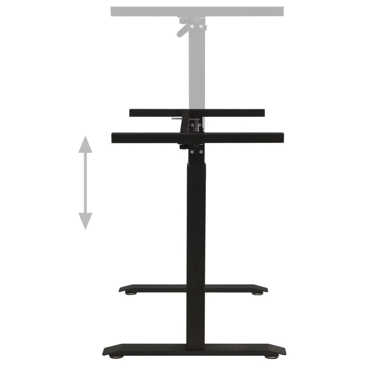 Manual Height Adjustable Standing Desk Frame Black V139