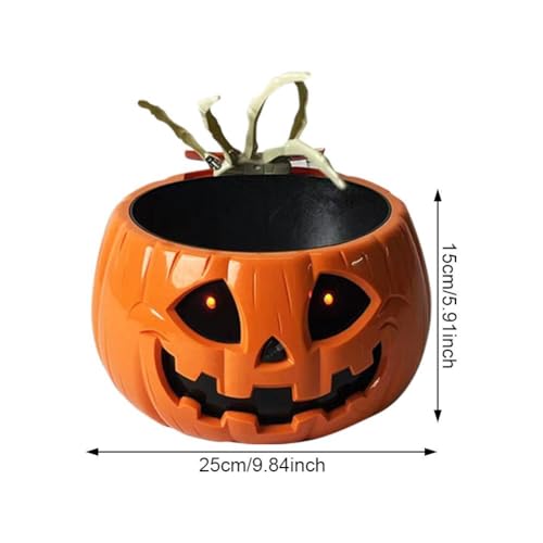 Skull Bowl with Lighted Red Eyes and Moving Skeleton Hand H777