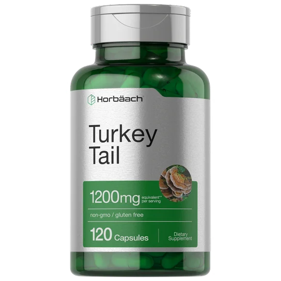 Turkey Tail Mushroom Capsules 1200mg 120 Count S8741