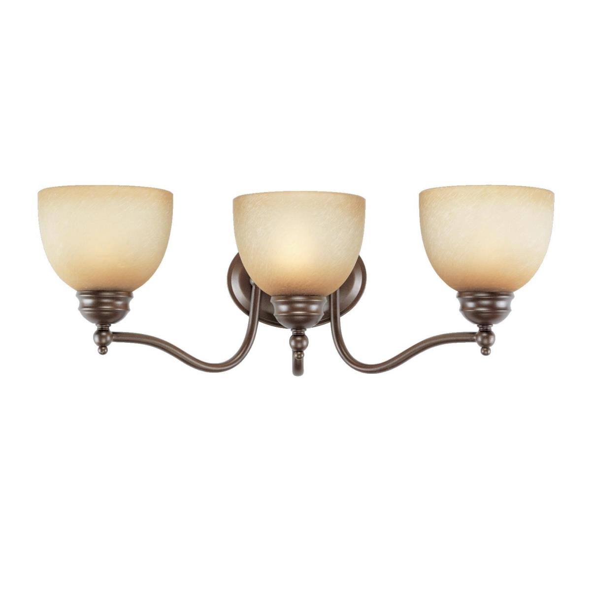 3 Light Bathroom Bar Light, Saddle Bronze M147