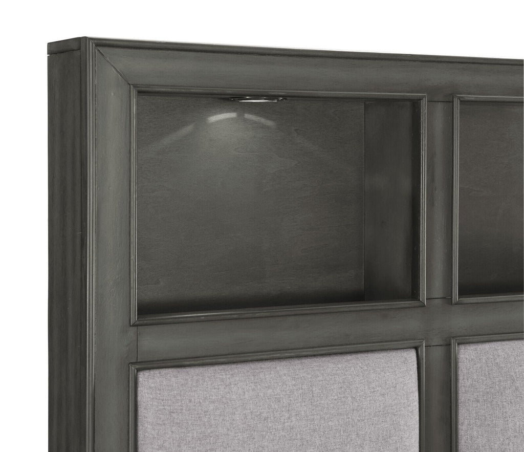King Size Platform Bed with Storage and USB Port Q678
