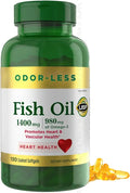 Fish Oil 130 Count Coated Softgels 1400 mg Omega-3 Odorless H2721